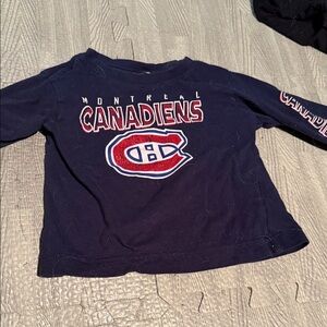 NHL Montreal Canadiens Kids Long Sleeve Tee - Navy